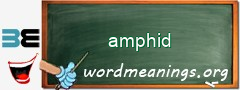 WordMeaning blackboard for amphid